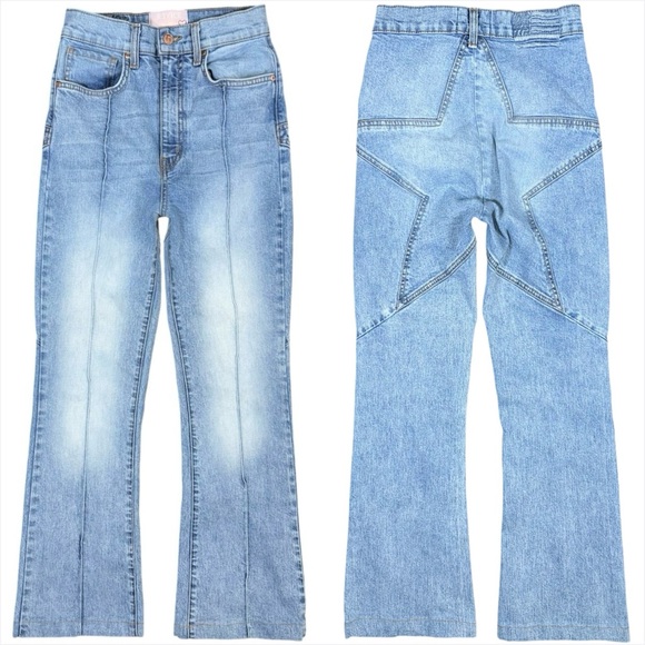 Revice Venus Flare Jeans Eclipse Wash Star Back High Rise 70s